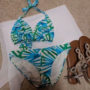 Sunsets Bikini & White Sarong (NWT!)